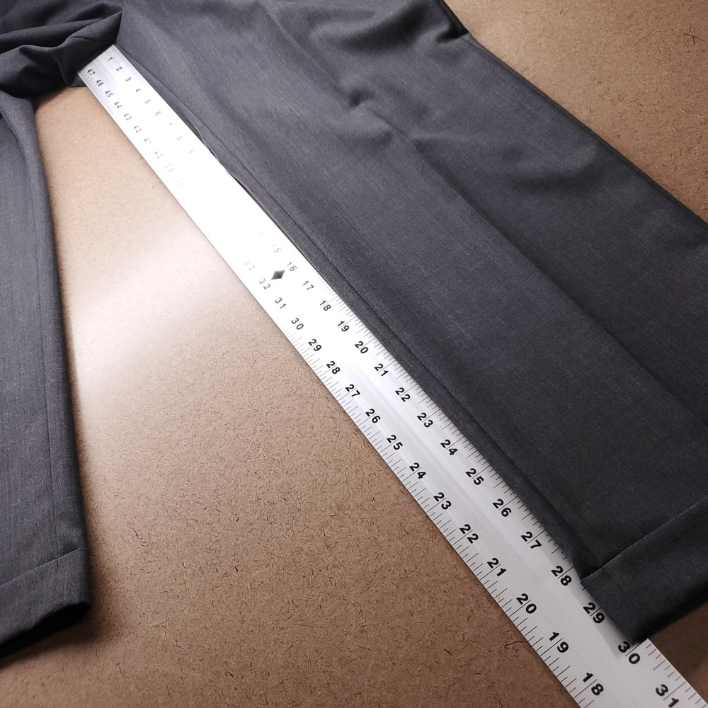 Lauren Ralph Lauren Pleated Wool Pants Men 36x30 Gray Total Comfort Quiet Luxury - Picture 5 of 9